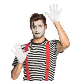 Bildspel - Handskar med Knapp Vita