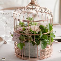 Bildspel - Hängande Dekoration Fågelbur Guld