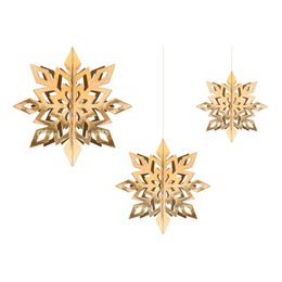 Hängande Dekoration Snöflingor Guld