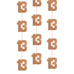 Hengende dekorasjoner 13 rosegull