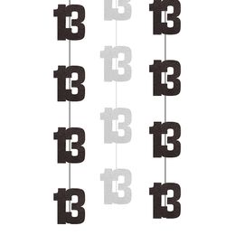 Hengende dekorasjoner 13 svart/sølv