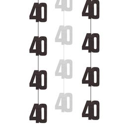 Ripustettavat Koristeet 40 Musta/Hopea