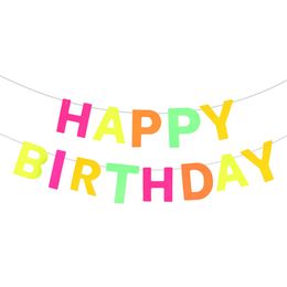 Happy Birthday UV Neon Girlander