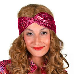 Bildspel - Hårband Disco Rosa Färgskimrande