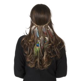 Hårband med Hängande Fjädrar