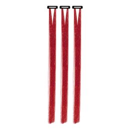 Lysbildefremvisning - Hårforlengelse Glitter Rød