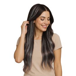 Hårforlengelse Glitter Sølv