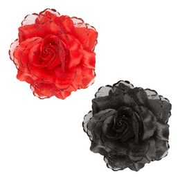 Hårklämma Ros med Glitter