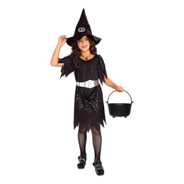 Häxa Glitter Barn Maskeraddräkt