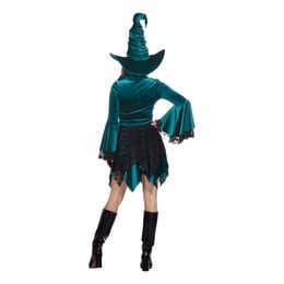 Bildspel - Häxa Klänning Sammet Grön Maskeraddräkt