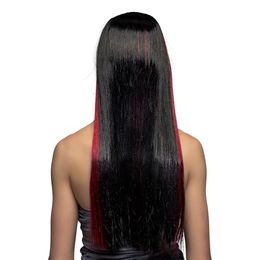 Lysbildefremvisning - Heks Svart/Rød Parykk