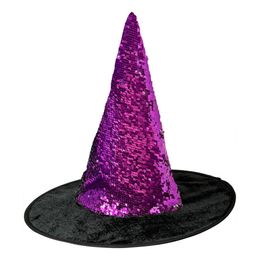 Bildspel - Häxhatt Vändbar med Paljetter Lila/Silver