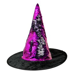 Bildspel - Häxhatt Vändbar med Paljetter Lila/Silver