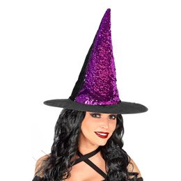 Bildspel - Häxhatt Vändbar med Paljetter Lila/Silver