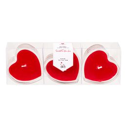 Lysbildefremvisning - Hjerteformede Duftlys Hvite/Røde