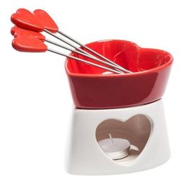 Hjerteformet Fonduesett