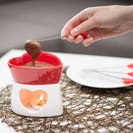 Lysbildefremvisning - Hjerteformet Fonduesett