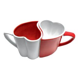 Hjärtmuggar Röd/Vita