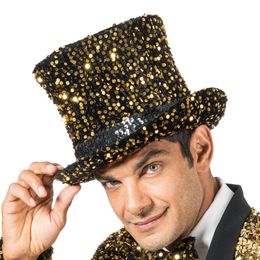 Bildspel - Höghatt med Paljetter Guld