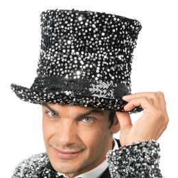 Bildspel - Höghatt med Paljetter Silver