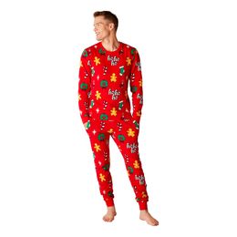 Hohoho Punainen Joulupyjama Miehille