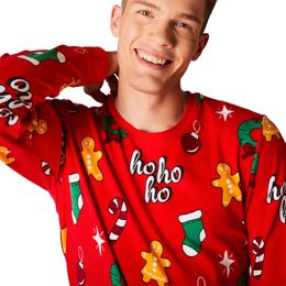 Diaesitys - Hohoho Punainen Joulupyjama Miehille