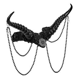 Horn med Strass Svart