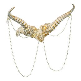 Horn med Strass Guld