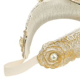 Bildspel - Horn med Strass Guld