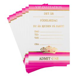 Kutsukortti Prinsessakruunu Pinkki