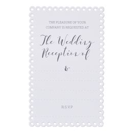 Inbjudningskort Bröllop Vit