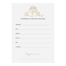 Bildspel - Inbjudningskort Mr & Mrs Bröllop