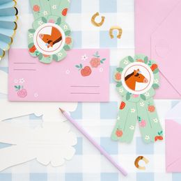 Lysbildefremvisning - Invitasjonskort Sløyfer Hester