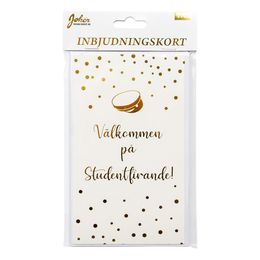 Bildspel - Inbjudningskort Studenten Guld