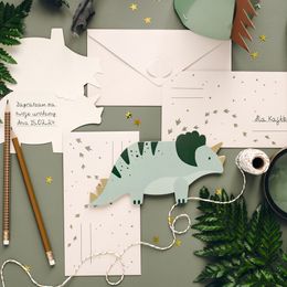 Lysbildefremvisning - Invitasjonskort Triceratops