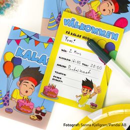 Lysbildefremvisning - Invitationskort Yumi & Tomu