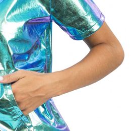 Bildspel - Jacka med Shorts Set Iridescent Blå