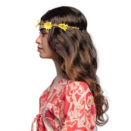 Bildspel - Joy Svart/Brun Peruk med Pannband