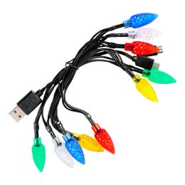 Diaesitys - Kännykän laturi Jouluvaloilla USB-kaapeli