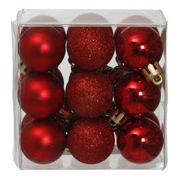 Joulukuusenpallot Mix Punainen
