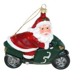 Julhänge Tomte på Motorcykel