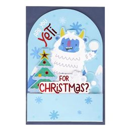 Lysbildefremvisning - Julekort Pop-Up Are You Yeti For Christmas