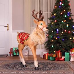 Lysbildefremvisning - Julereinsdyr Dekorasjon med Belysning