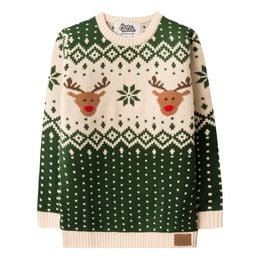 Bildspel - Julren Retro Grön Jultröja för Barn