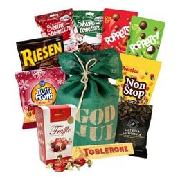 Vihreä Joulusäkki Karkeilla ja Suklaalla