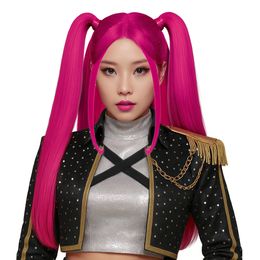 K-pop Pink Charm Peruk