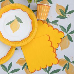 Bildspel - Kaffeservetter Gul/Orange