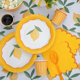 Bildspel - Kaffeservetter Gul/Orange