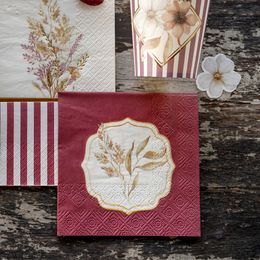 Bildspel - Kaffeservetter Hagtorn Mörkröd