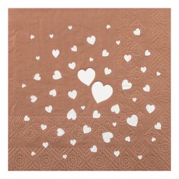 Kaffeservetter Hjärtan Mocha